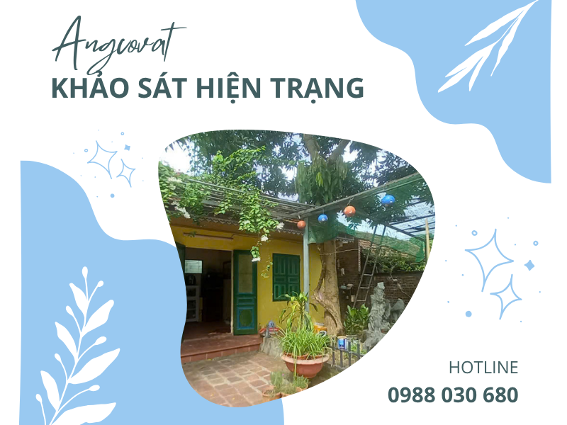 Khảo sát hiện trạng thiết kế nhà lắp ghép 50m2 kết hợp dựng phối cảnh 3D nhà 3 gian cũ và thiết kế cảnh quan sân vườn 394m2 tại Hà Nội